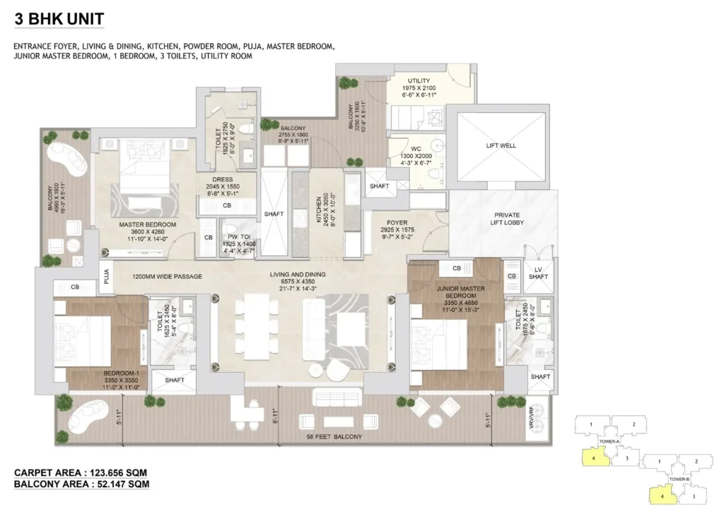 Signature Global Twin Tower DXP Sector 84 Gurgaon Floor Plan